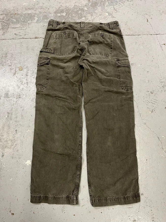 2010s Armani Grey Corduroy Cargo Pants UNiKiac 4