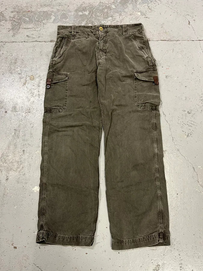 2010s Armani Grey Corduroy Cargo Pants UNiKiac 5