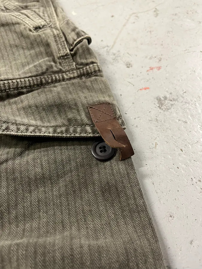 2010s Armani Grey Corduroy Cargo Pants UNiKiac 8