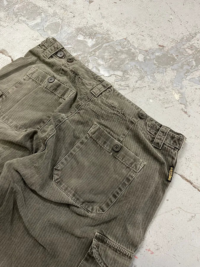 2010s Armani Grey Corduroy Cargo Pants UNiKiac 9