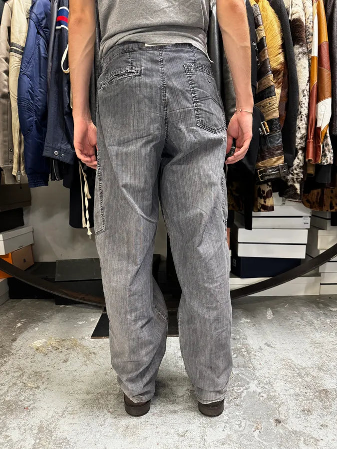 2010s Armani Grey Faded Oversized Cargo Pants lmlaxWf 2