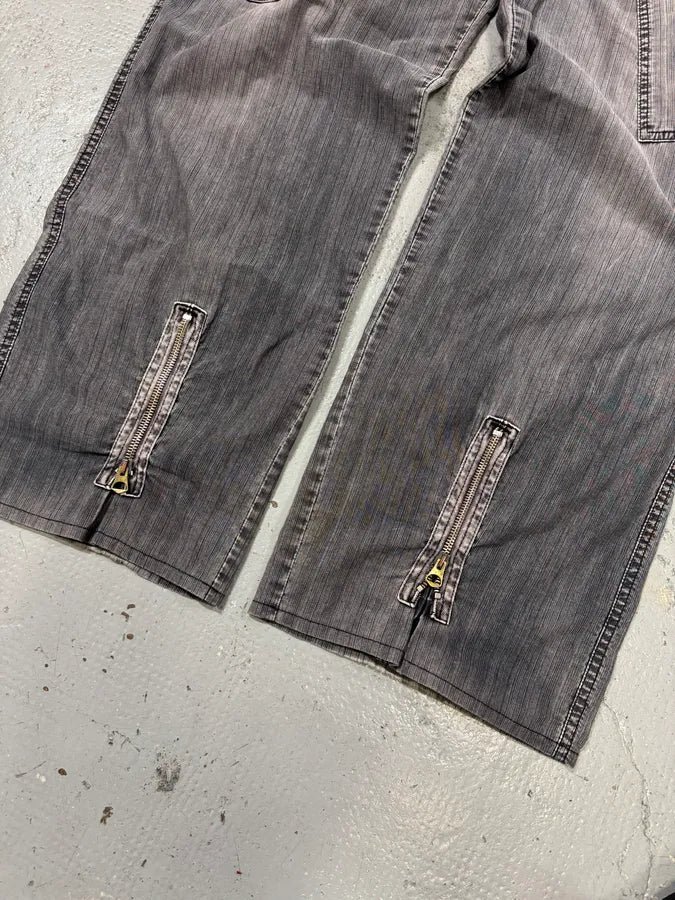 2010s Armani Grey Faded Oversized Cargo Pants lmlaxWf 5