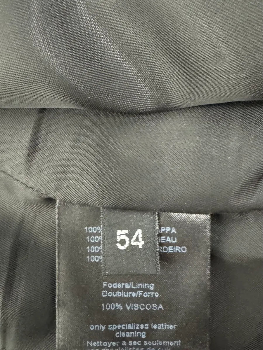 2010s Armani Leaves Embossed Black Leather Blazer Jacket SbsuHla 11