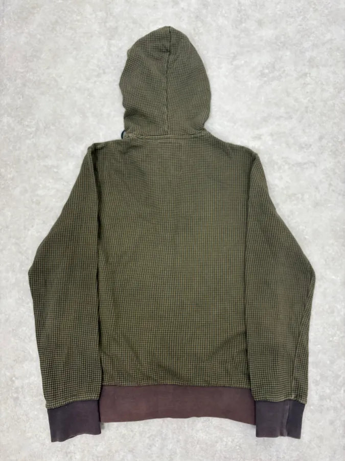 2010s Armani Olive Checkered Zip-up Hoodie tzyQJZt 5