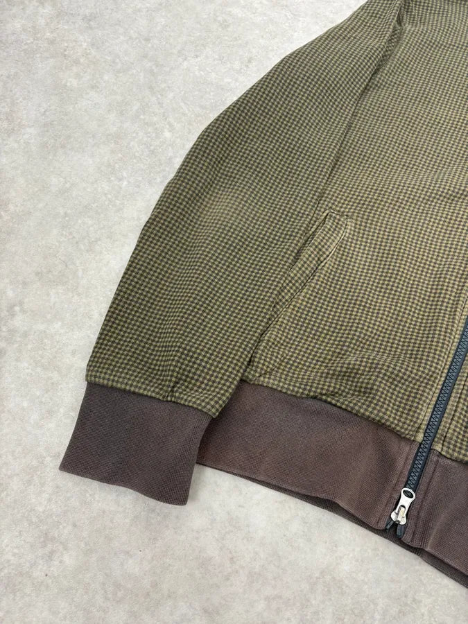 2010s Armani Olive Checkered Zip-up Hoodie tzyQJZt 7