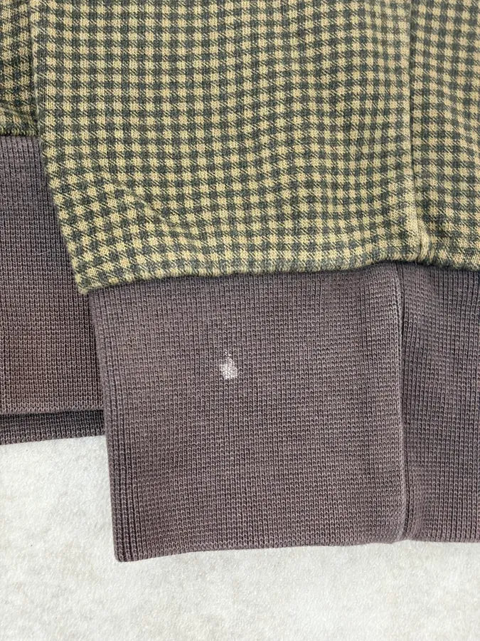 2010s Armani Olive Checkered Zip-up Hoodie tzyQJZt 11