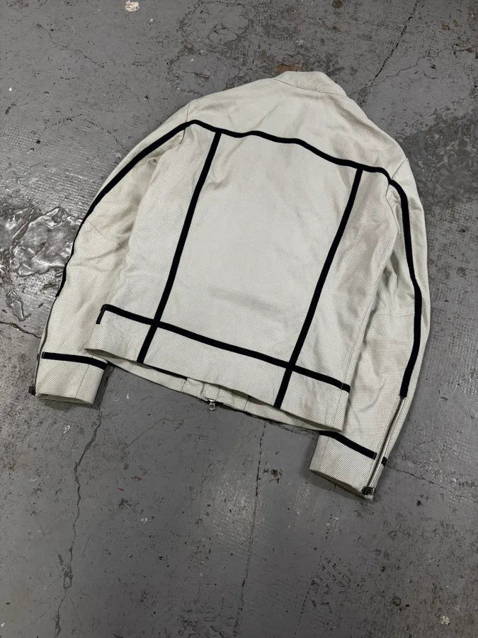 2010s Armani White & Blue Lined Ricing Jacket HkjUKUN 5