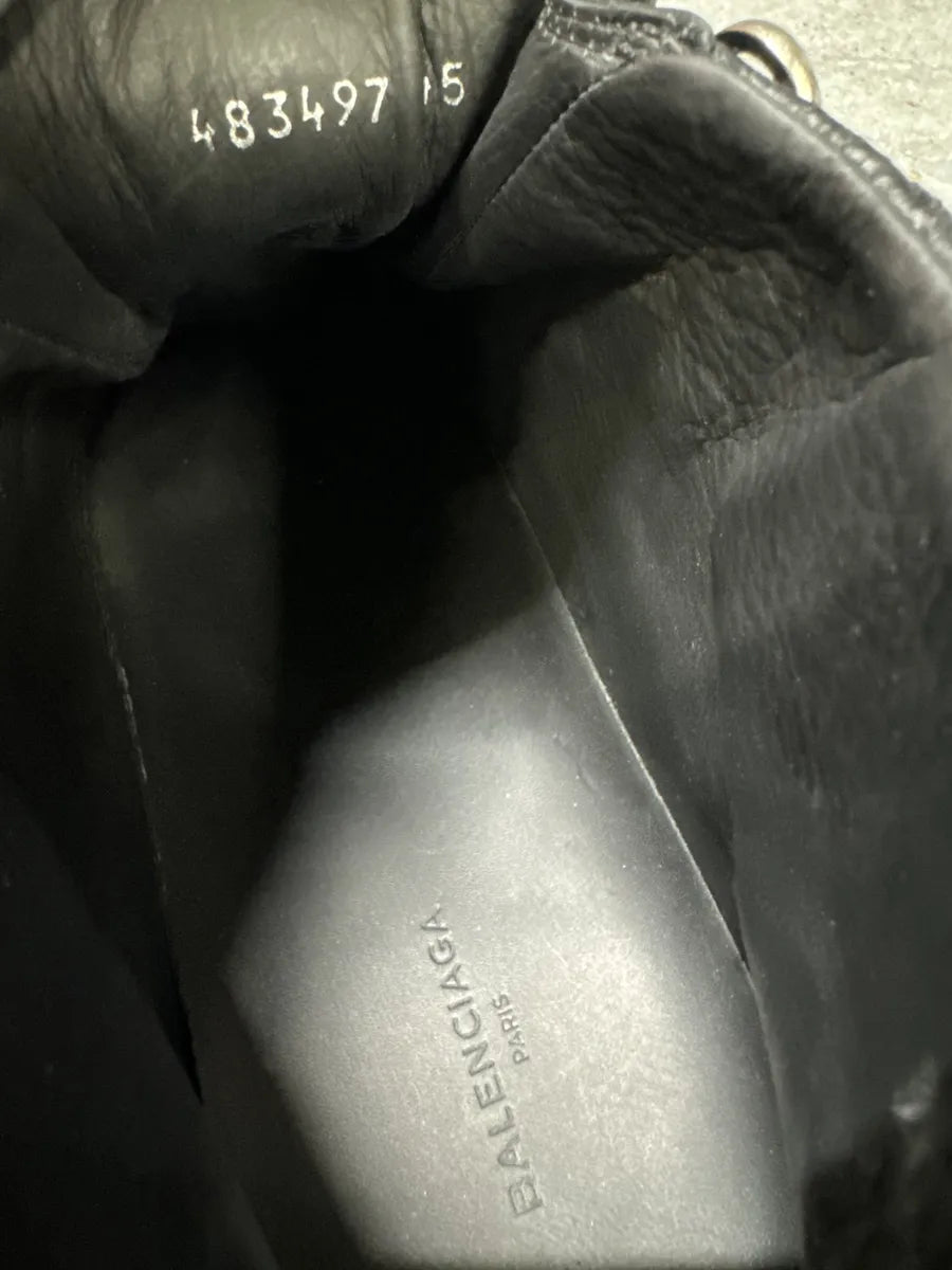 2010s Balenciaga Arena Black Cracked Leather High Top Sneakers GbwHptw 8