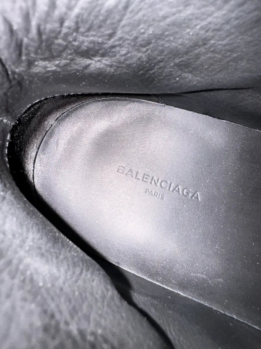 2010s Balenciaga Arena Black Cracked Leather High Top Sneakers GbwHptw 9