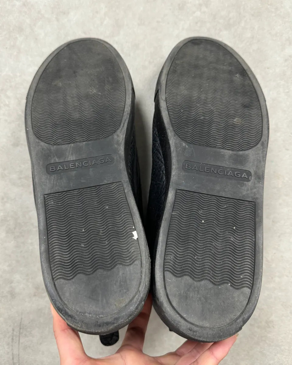 2010s Balenciaga Black Leather High-Top Arena Sneakers hiakvWn 6