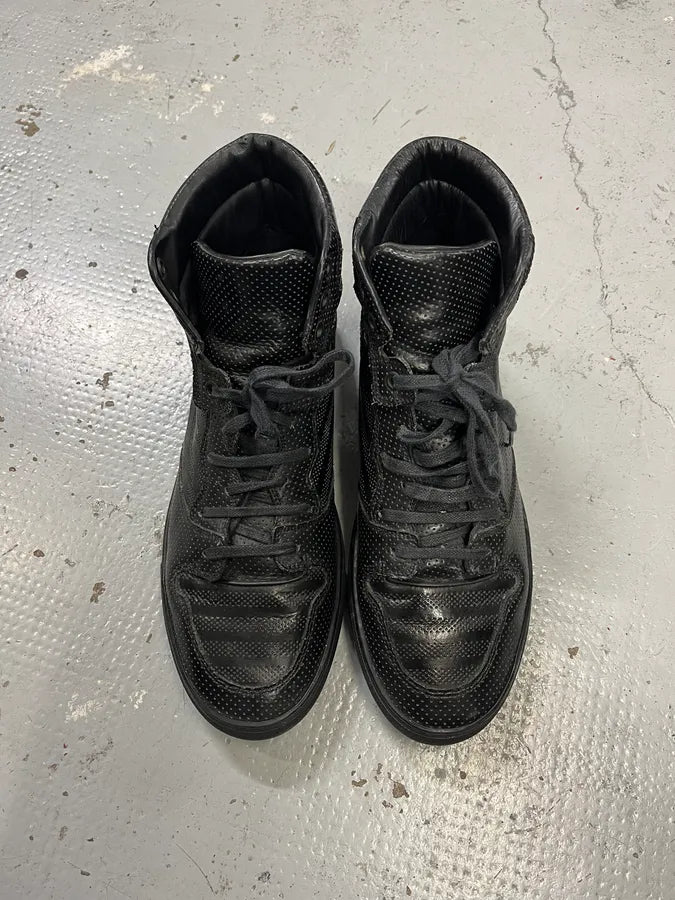 2010s Balenciaga Black Leather Sneakers YbPbkoz 3