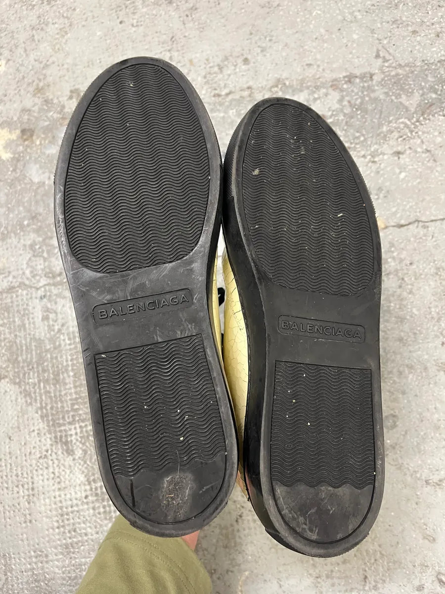 2010s Balenciaga Cracked White Paint Leather High Sneakers (42eu/us8.5) ULqQXmz 5