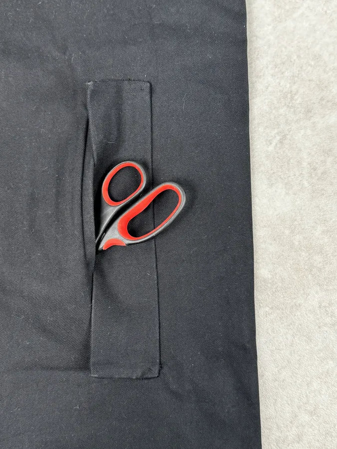 2010s Balenciaga Sample Black & Navy Geometrical Trench Coat VftfGHT 9