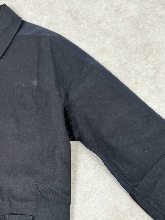 2010s Balenciaga Sample Black & Navy Geometrical Trench Coat VftfGHT 7