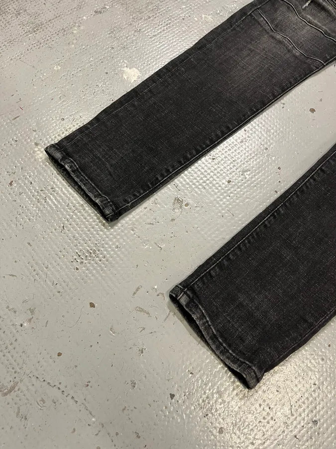 2010s Balmain Biker Black Denim Jeans fZCyAOf 6