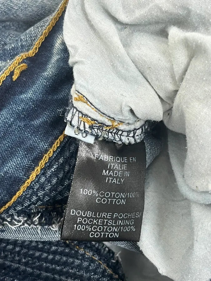 SS2011 Balmain Biker Blue Denim Jeans rEZfPCE 9