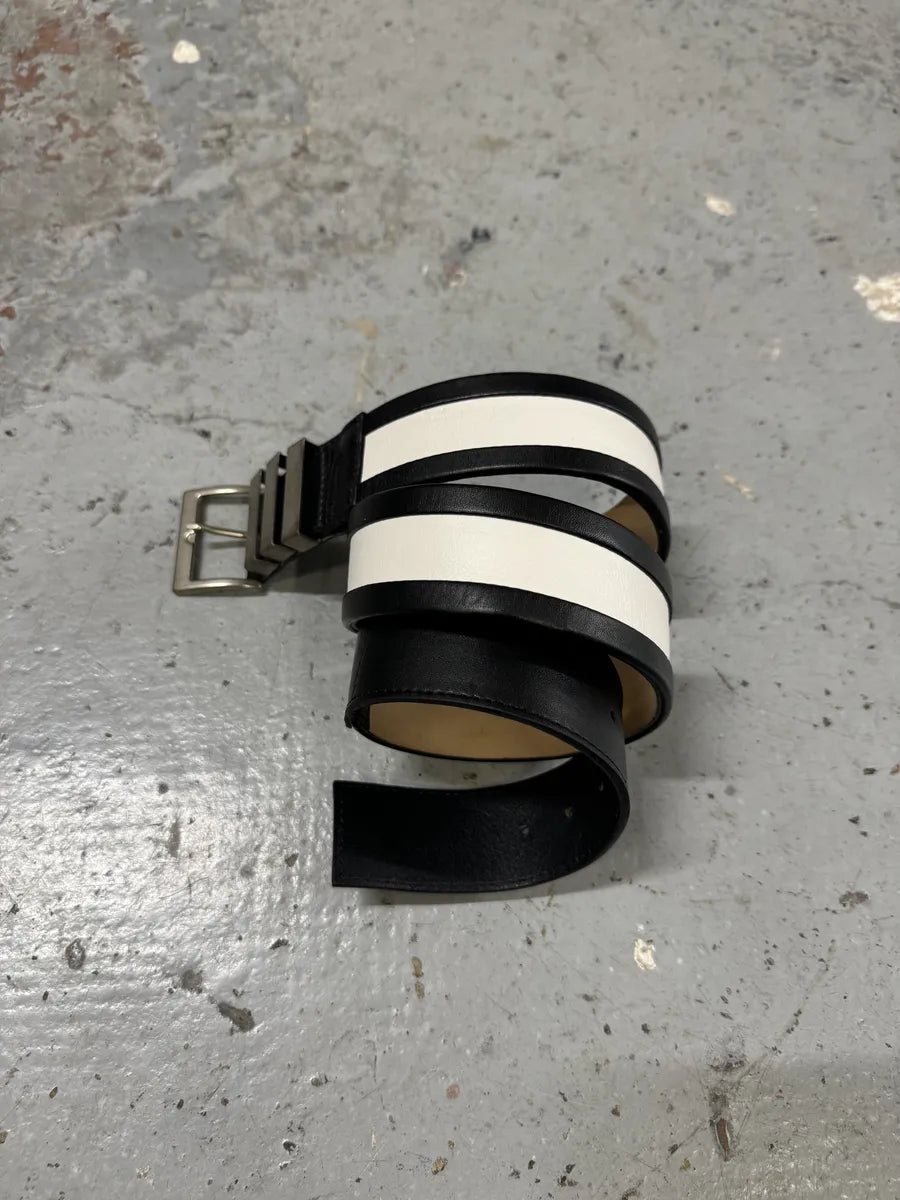 2010s Balmain Black & White Contemporary Leather Belt GMtwxlS 2