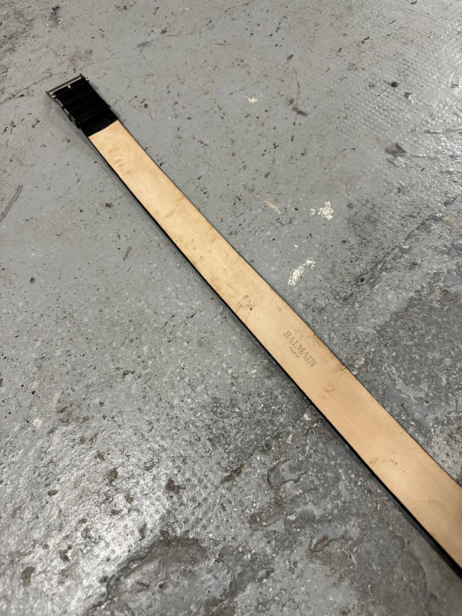 2010s Balmain Black & White Contemporary Leather Belt GMtwxlS 3