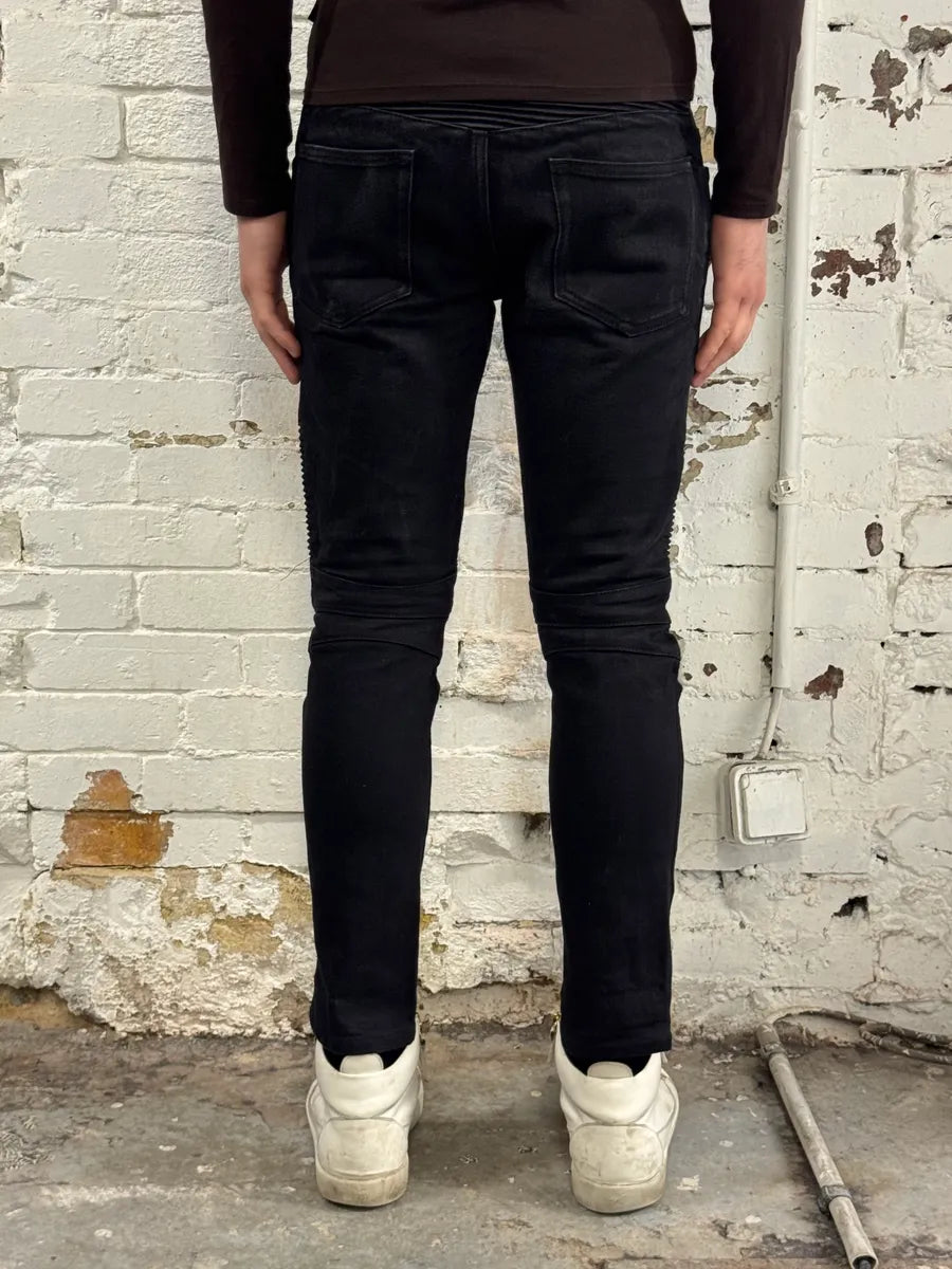2010s Balmain Black Biker Avant-Garde Jeans NnqEwQz 2