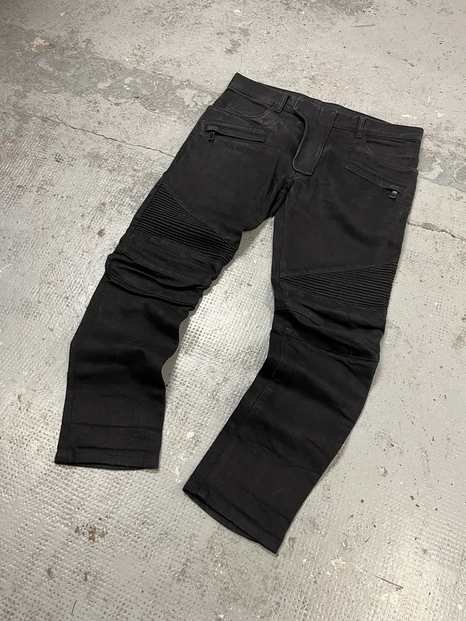 2010s Balmain Black Biker Avant-Garde Jeans NnqEwQz 4