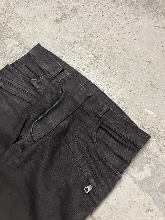 2010s Balmain Black Biker Avant-Garde Jeans NnqEwQz 5