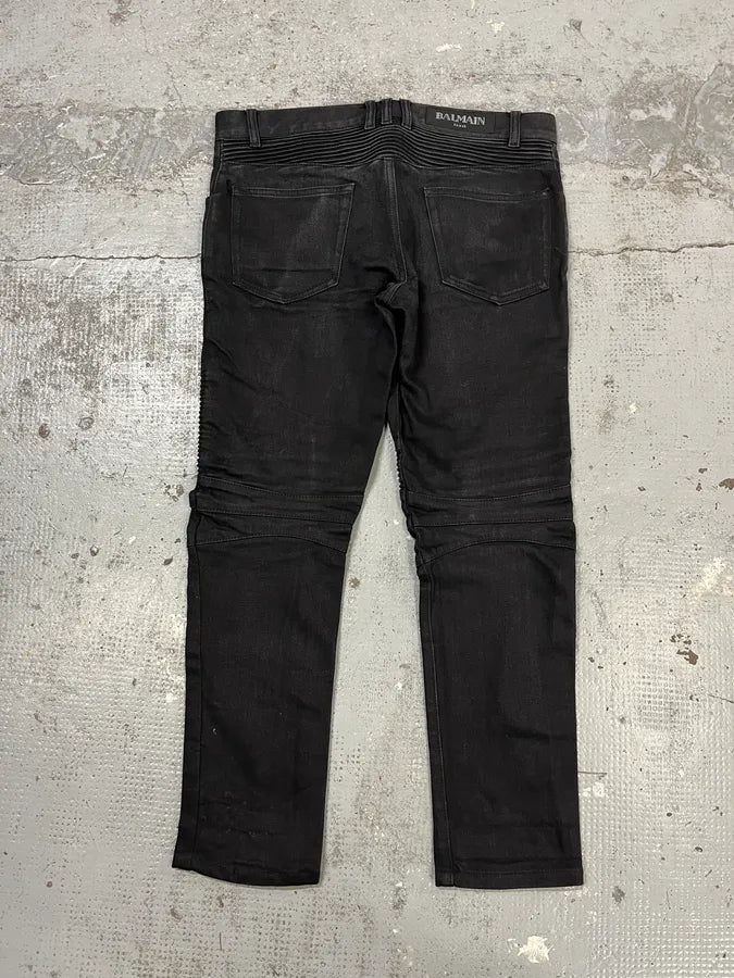 2010s Balmain Black Biker Avant-Garde Jeans NnqEwQz 7