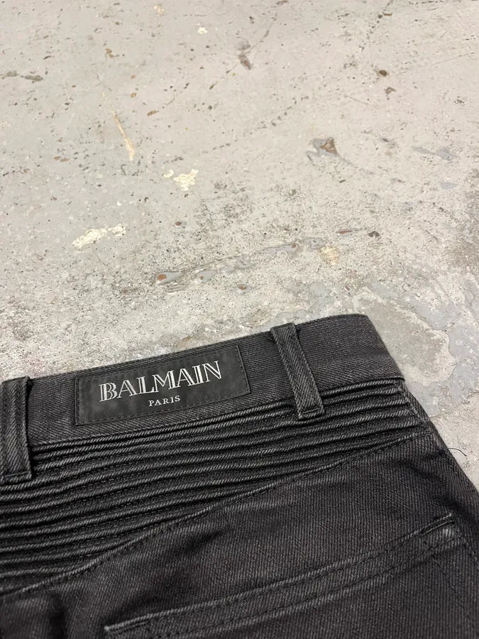 2010s Balmain Black Biker Avant-Garde Jeans NnqEwQz 9