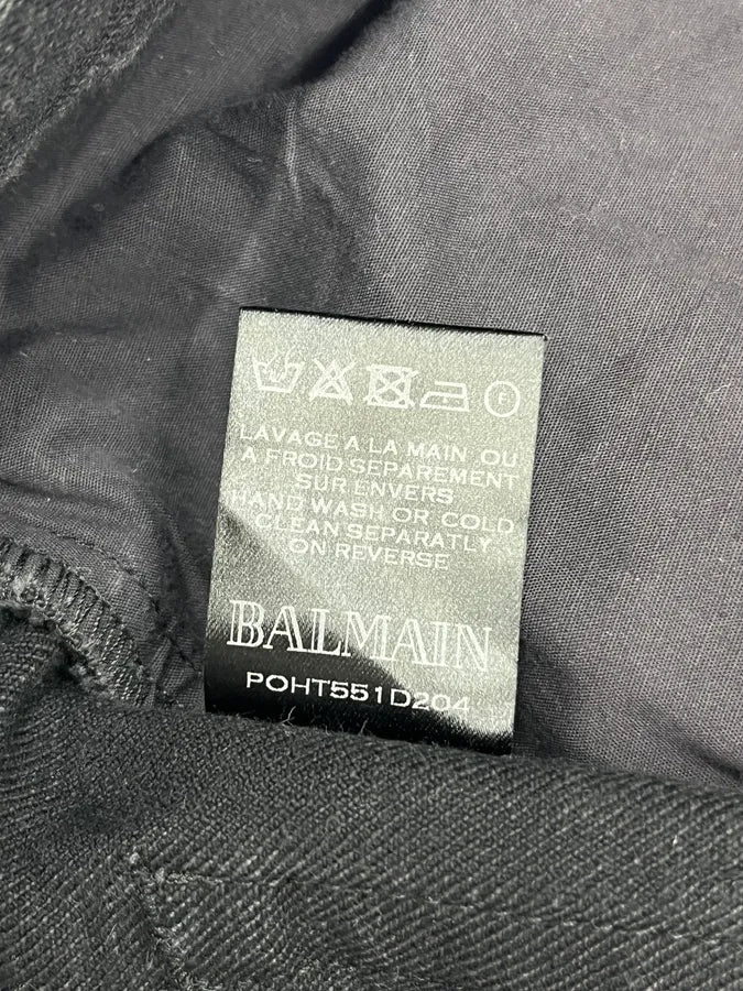 2010s Balmain Black Denim Biker Jeans xLyMenp 10