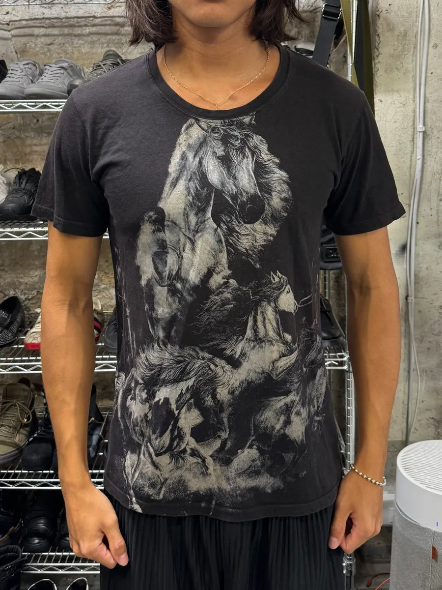 2010s Balmain Black Horses T-Shirt dOCHand 1