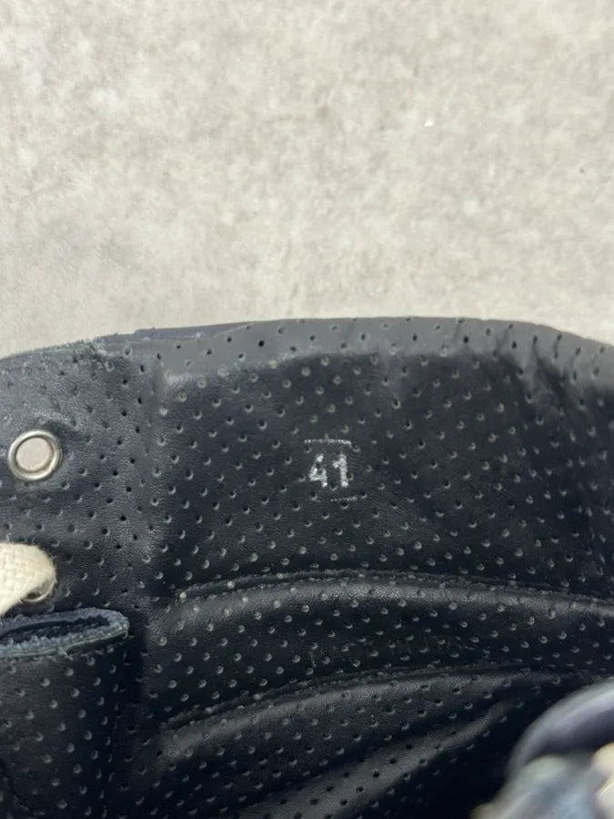 2010s Balmain Navy Leather High Top Sneakers abQmpBB 7