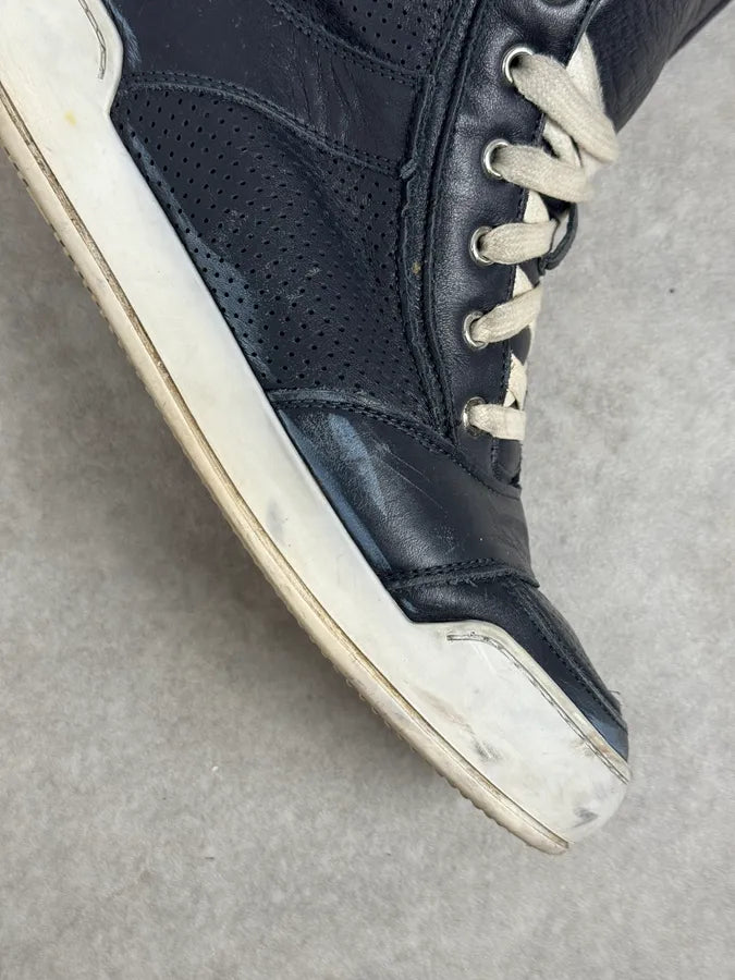 2010s Balmain Navy Leather High Top Sneakers abQmpBB 9