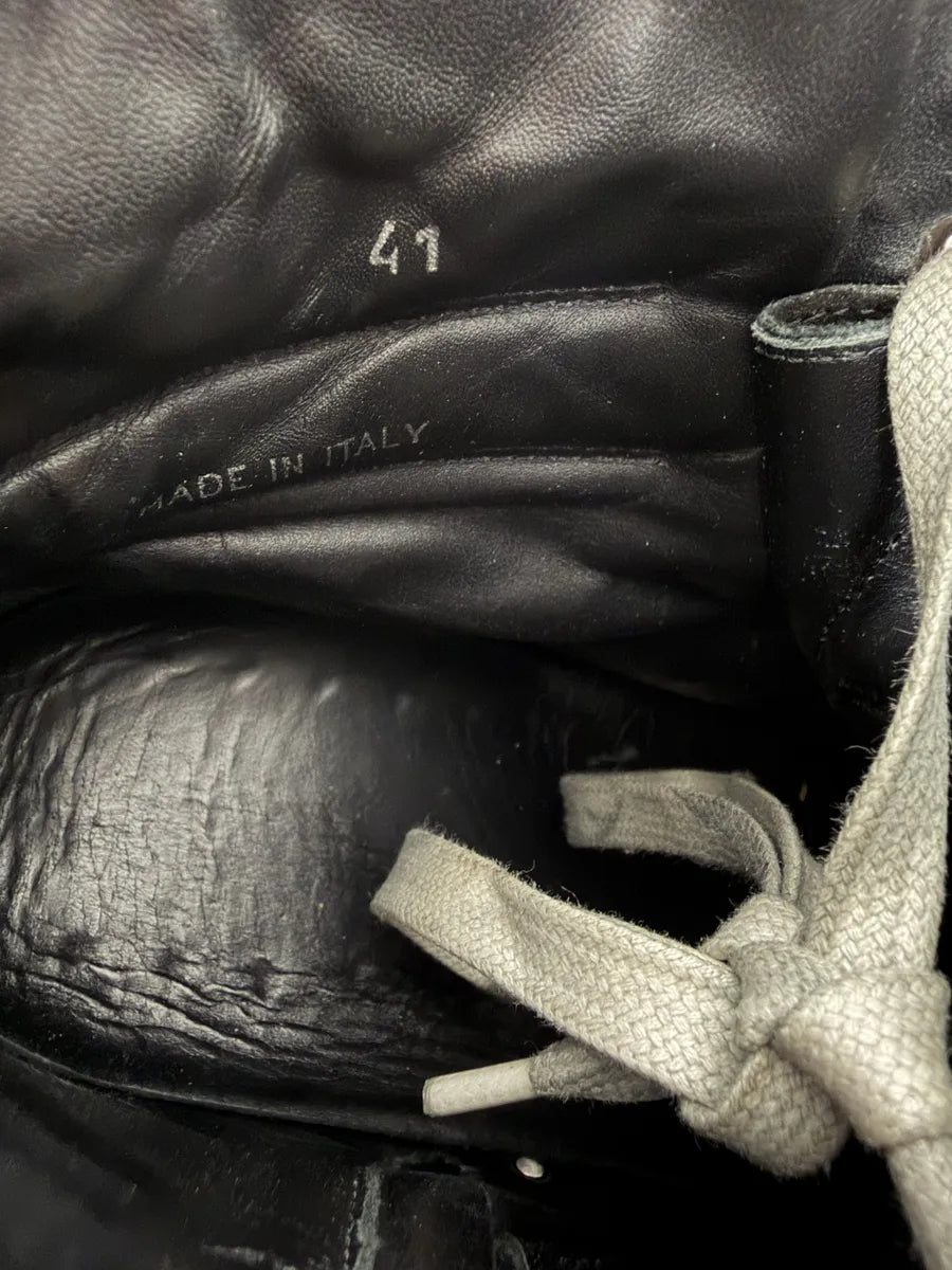 2010s Balmain Black Suede Leather High Top Sneakers JZTMHEG 6