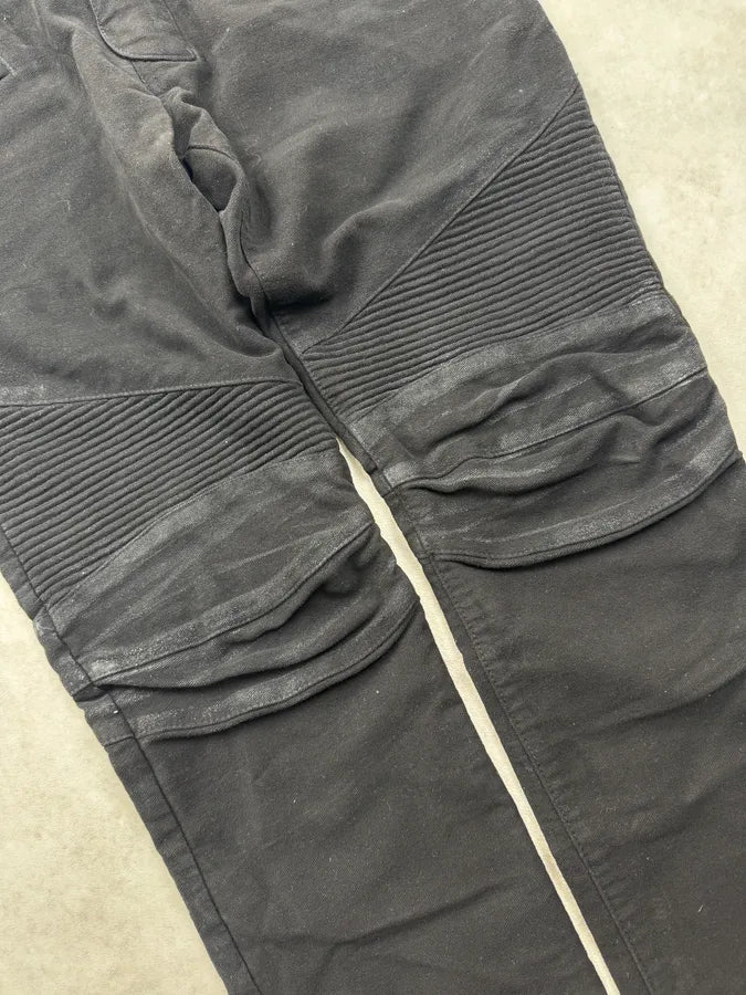 2010s Balmain Black Waxed Biker Jeans BUHEJCc 7