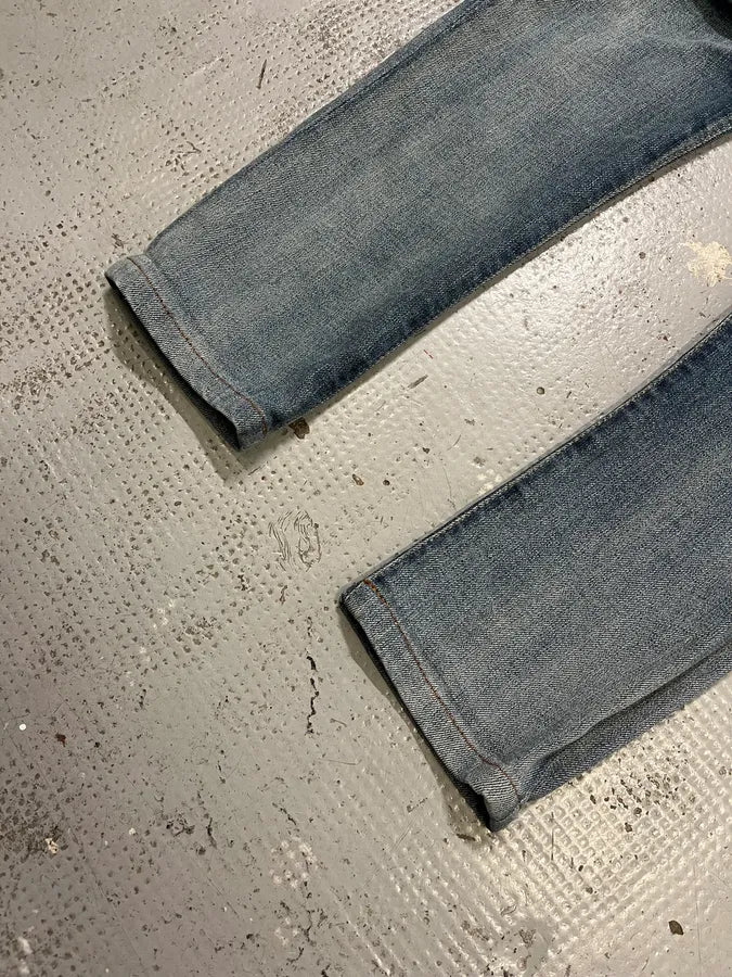 2010s Balmain Blue Biker Denim Jeans arEhZZf 5