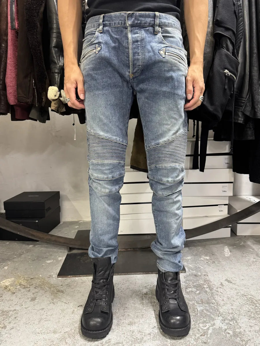 2010s Balmain Blue Slim Denim Jeans RVwaXMC 0