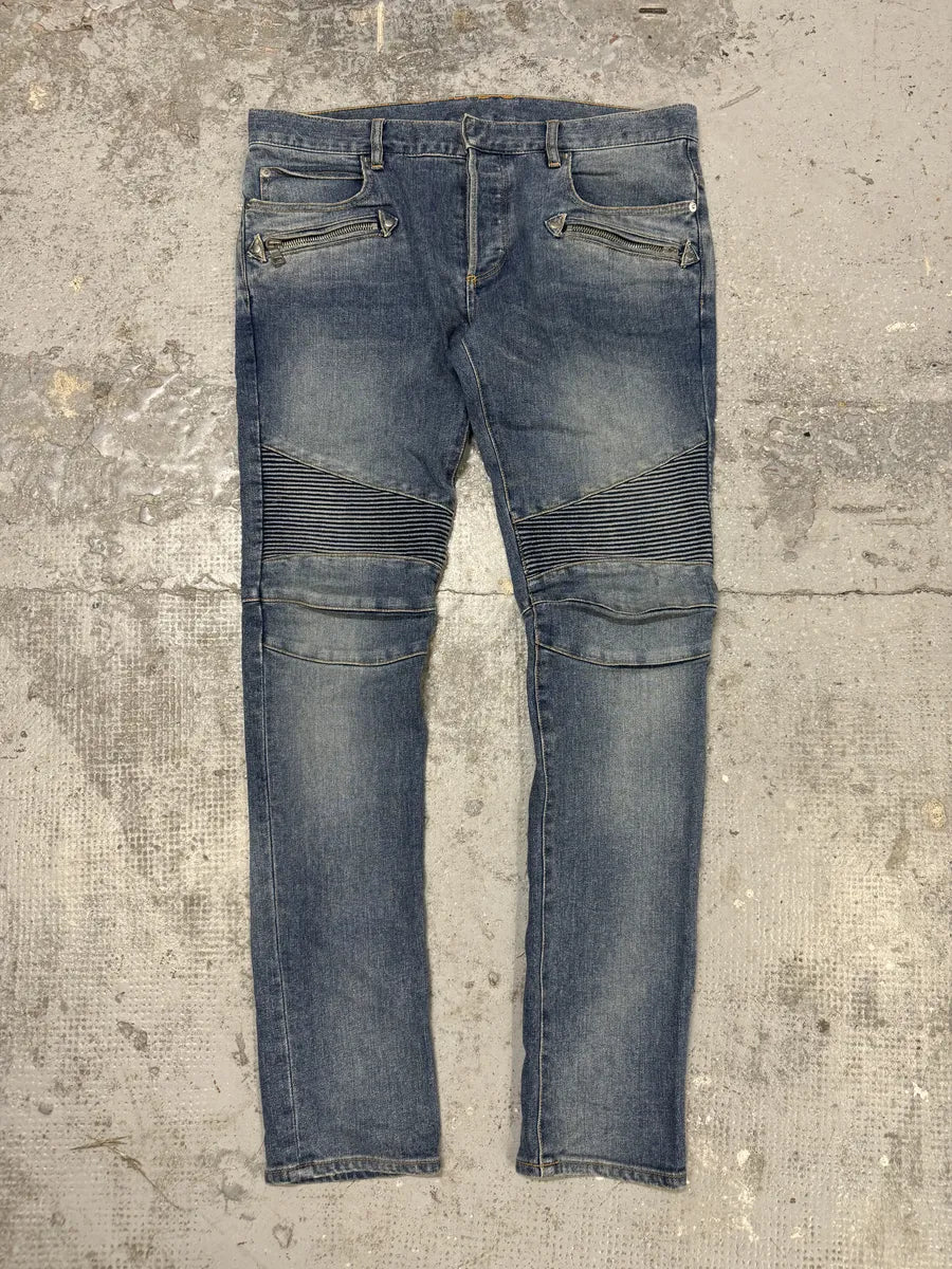 2010s Balmain Blue Slim Denim Jeans RVwaXMC 3
