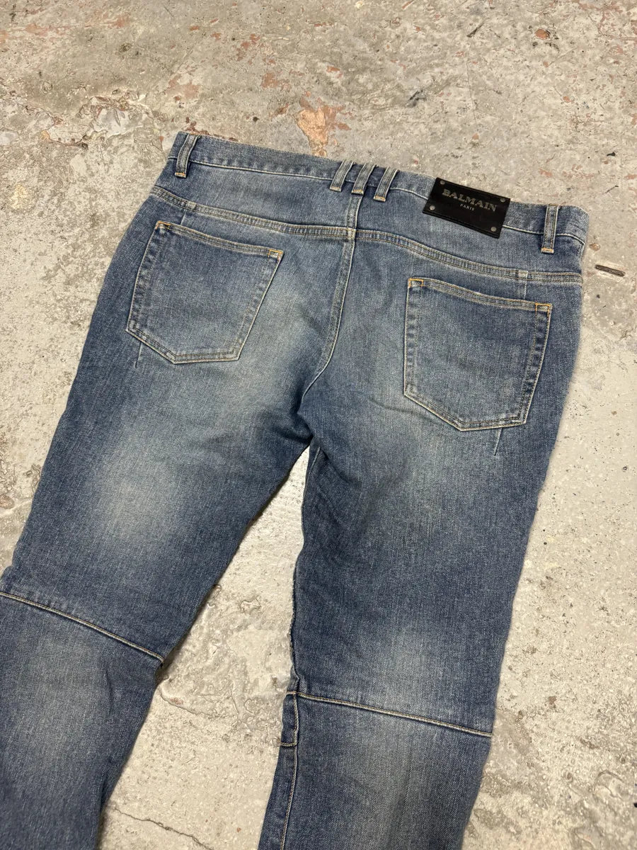 2010s Balmain Blue Slim Denim Jeans RVwaXMC 6
