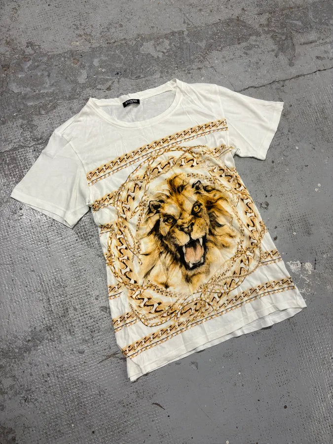 2010s Balmain Golden Lion White T-Shirt LPUGAGU 3