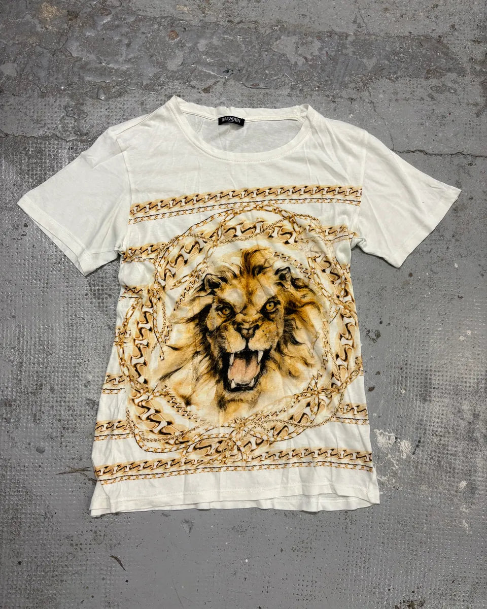 2010s Balmain Golden Lion White T-Shirt LPUGAGU 2