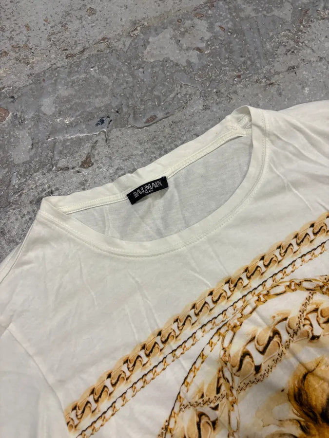 2010s Balmain Golden Lion White T-Shirt LPUGAGU 4