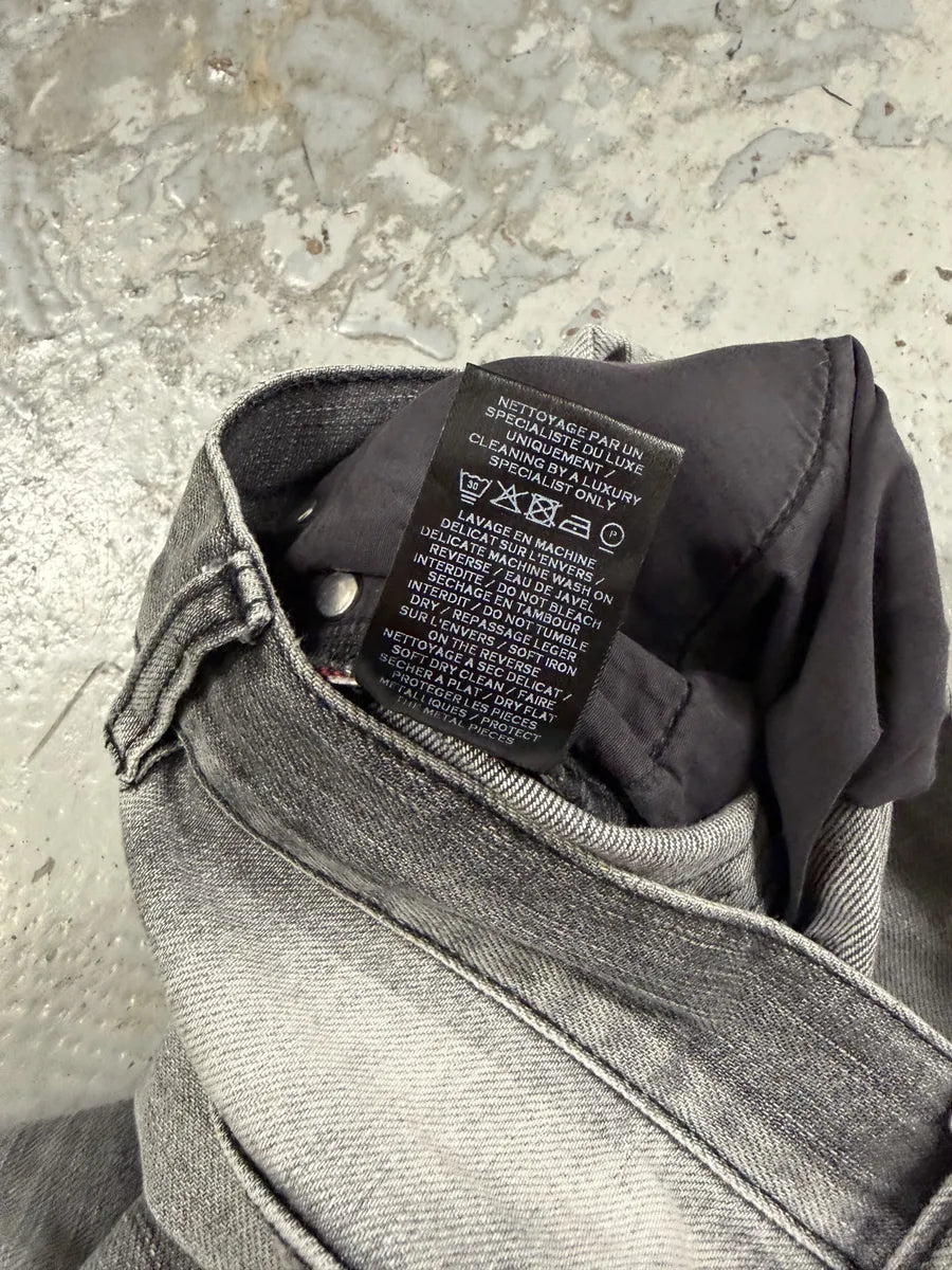 2010s Balmain Grey Faded Destroyed Denim Slim Jeans DNuRMvv 5