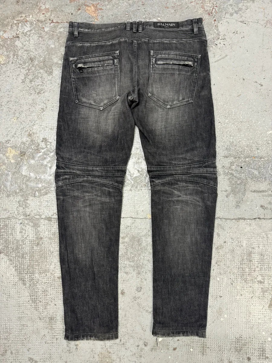 2010s Balmain Grey Slim Denim Jeans dyQGHWB 4