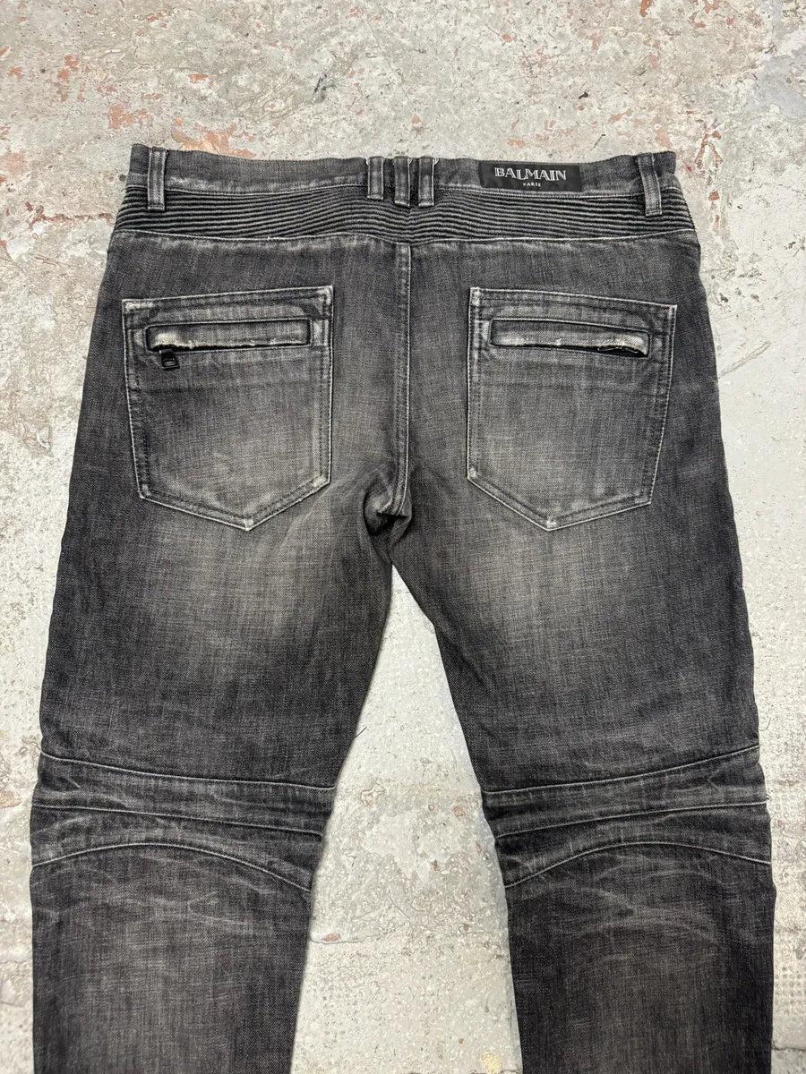 2010s Balmain Grey Slim Denim Jeans dyQGHWB 5