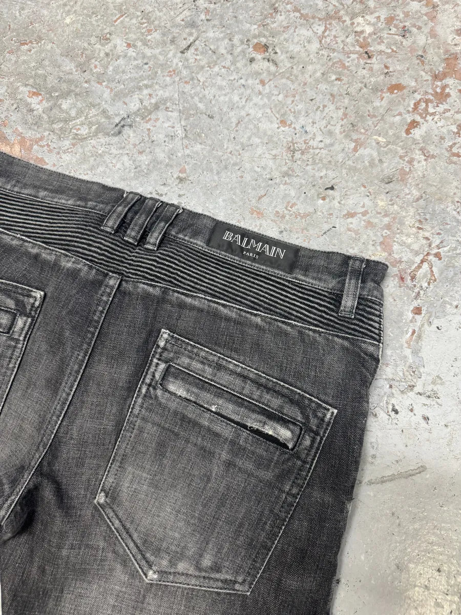 2010s Balmain Grey Slim Denim Jeans dyQGHWB 6