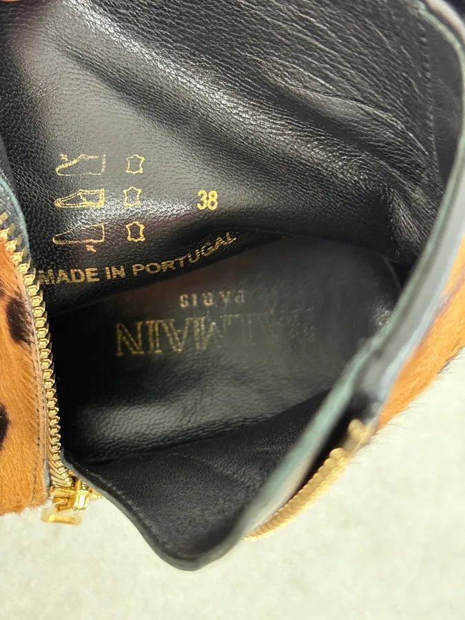 2010s Balmain Leopard Print Fur Leather Boots gCtjdjv 7