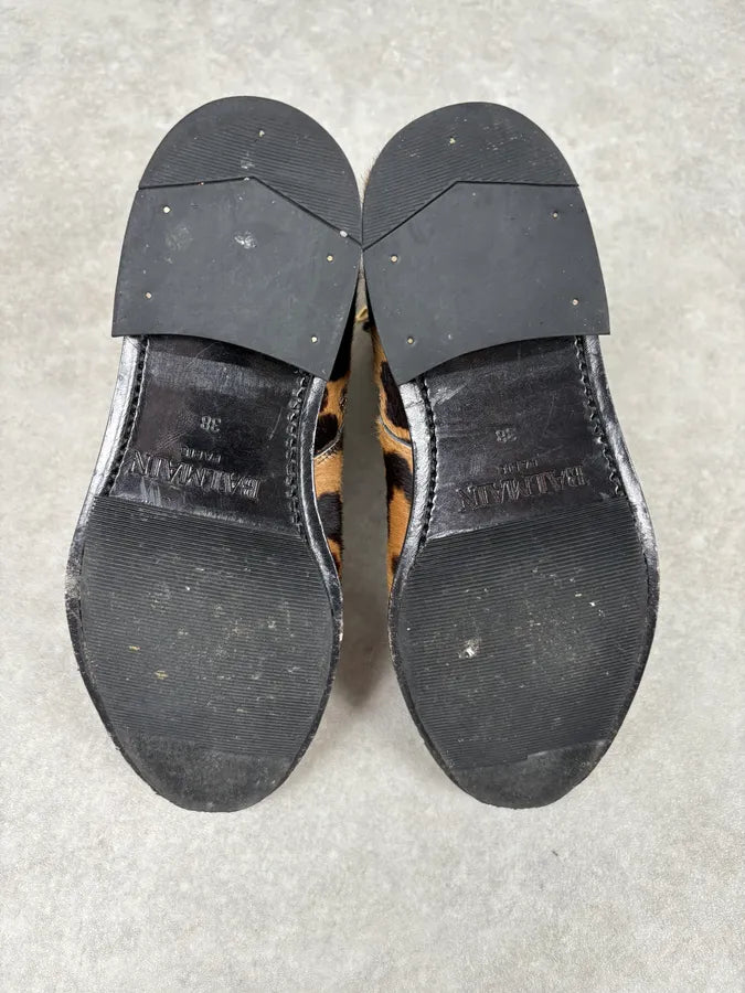 2010s Balmain Leopard Print Fur Leather Boots gCtjdjv 6