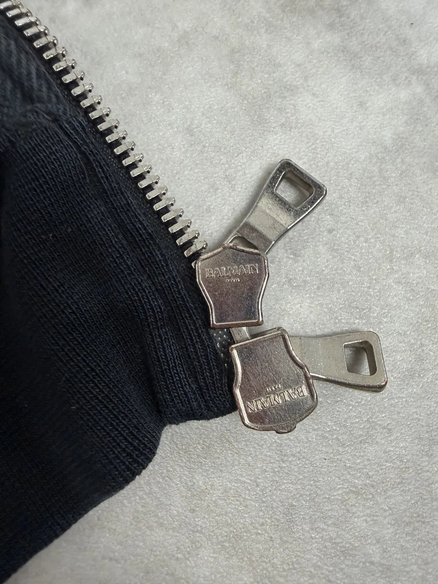 2010s Balmain Multi Zip Black Zip-up Hoodie wEfltgC 12