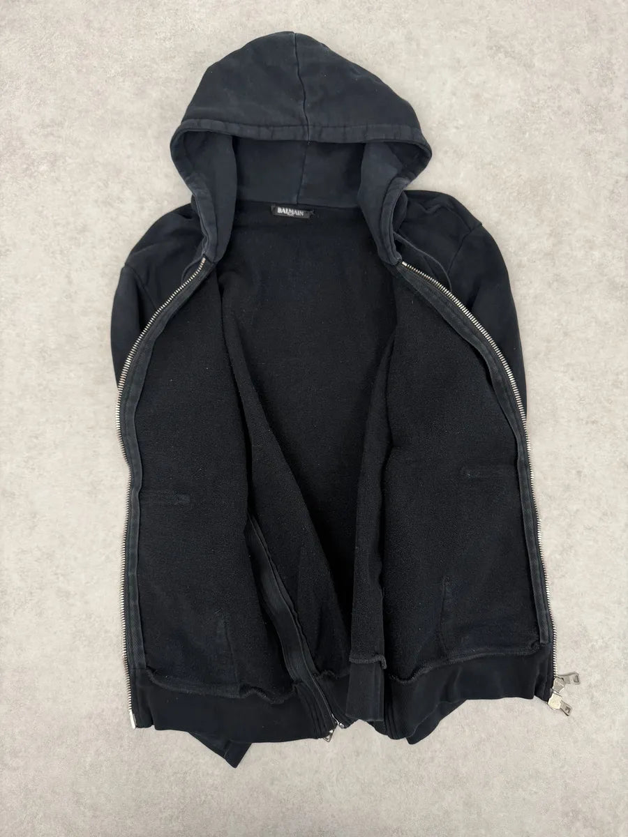 2010s Balmain Multi Zip Black Zip-up Hoodie wEfltgC 13