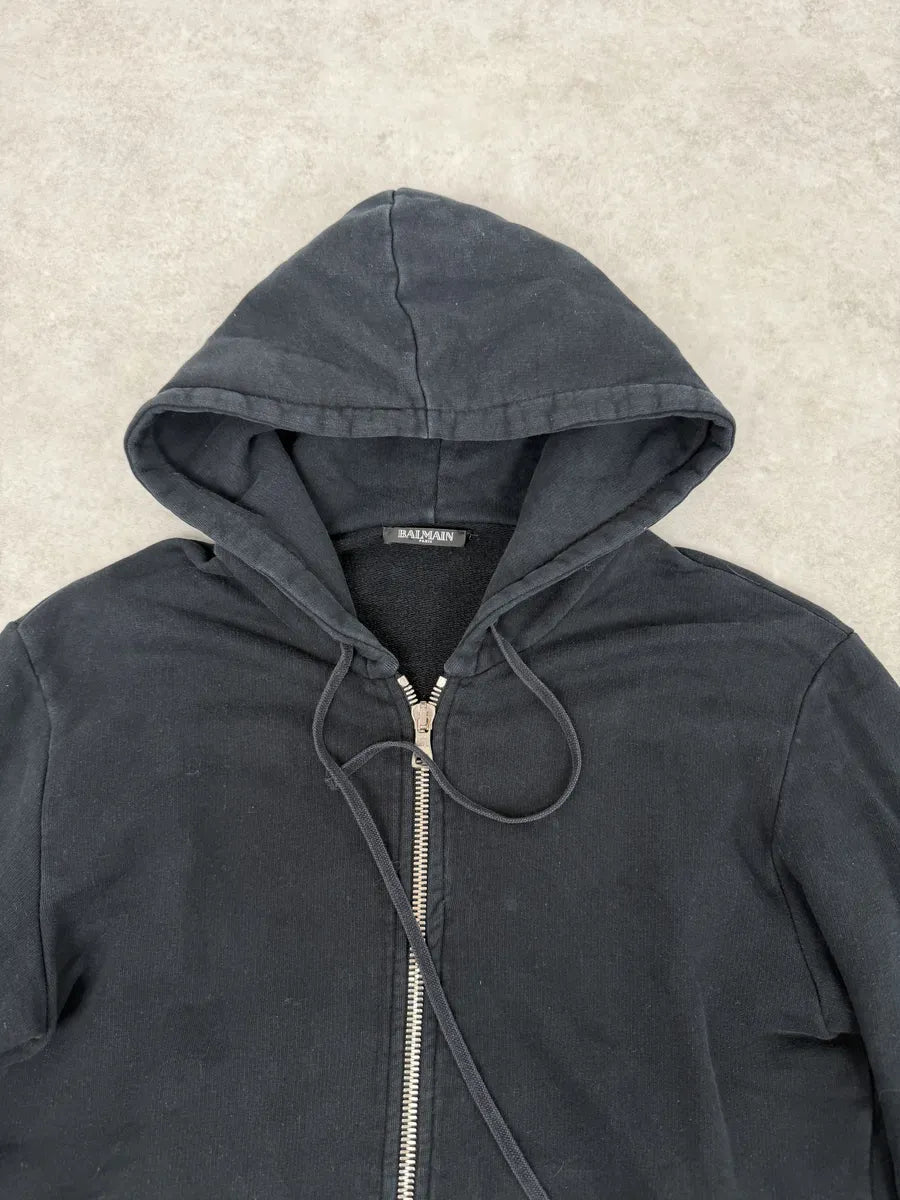 2010s Balmain Multi Zip Black Zip-up Hoodie wEfltgC 7