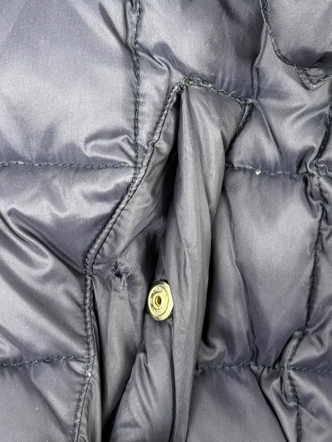 2010s Balmain Blue Leather Shoulder Patch Puffer Jacket PCHTnLD 9